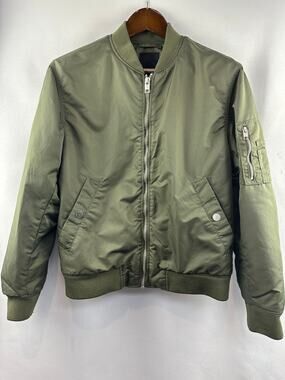 Men’s H&M Olive Green Bomber Jacket Size M